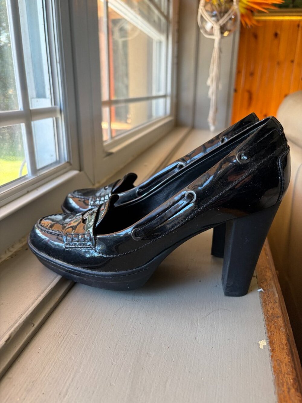 Tod's Black Patent Leather Penny Loafers Pumps Women EU 38 Made Italy Authentic